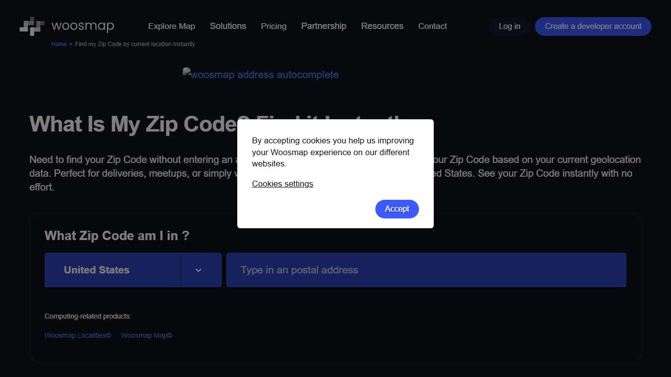 Find my Zip Code by current location Instantly
